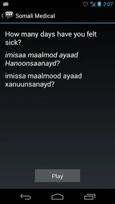 Somali Medical Phrases - Works offline android App screenshot 3