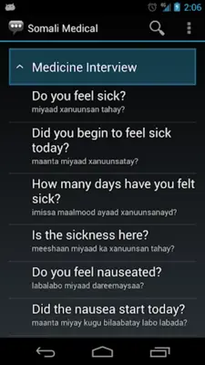 Somali Medical Phrases - Works offline android App screenshot 4